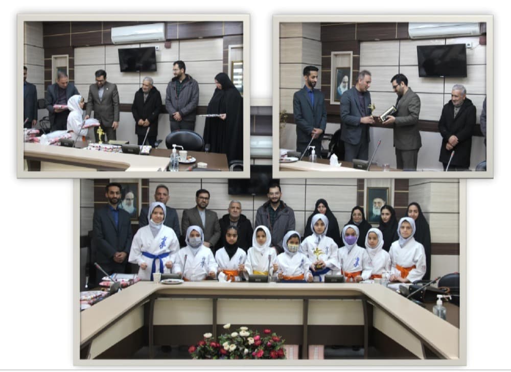 مراسم تجلیل و اهدای جایزه به مدال آوران کشوری مسابقات کیوکوشین نونهالان مدرسه غیر دولتی شهید برومند و تقدیر از مربیان با حضور مدیر آموزش و پرورش ناحیه دو     